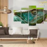 tropical room interior with sofa and plants decoration on wooden floor.3D rendering