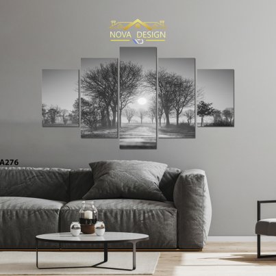 empty picture frame mockup in modern living room interior background in gray color with sofa and armchair, gray wall and wooden floor, room interior design, 3d render